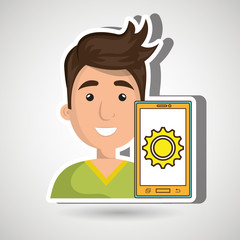 smartphone service design, vector illustration eps10 graphic 