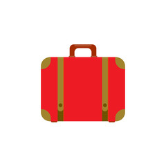 Suitcase icon. Flat design style modern vector illustration. Elements in flat design. Red Suitcase