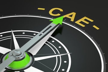 CAE compass concept, 3D rendering