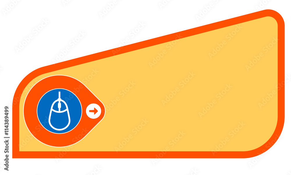 Fototapete colored text frame for your text and mouse