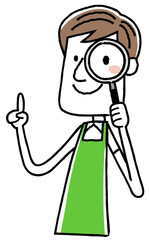 アルバイト　男性　虫眼鏡