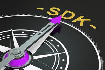 SDK compass concept, 3D rendering