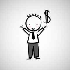 businessman drawing design 