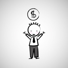businessman drawing design 