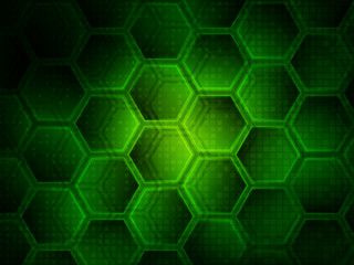 Background with hexagons. Hi-tech digital technology concept. Abstract background. Vector illustration