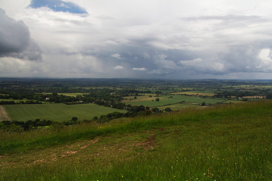 View over the Chilterns landscape in Buckinghamshire, England
