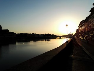 Tramonto sull'Arno