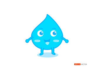 Water drop character design, vector eps 10