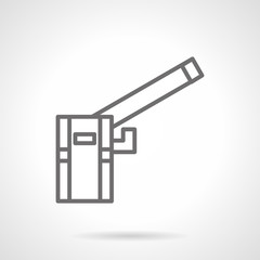 Garage barrier simple line vector icon