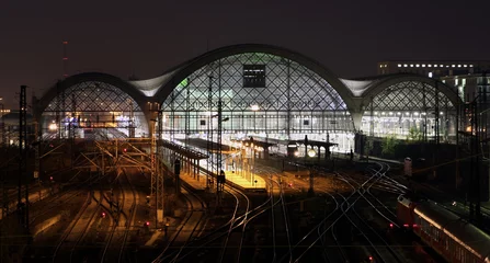 Photo sur Plexiglas Gare vue sur l& 39 horizon baroque de la ville de Dresde
