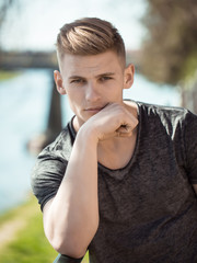 Portrait of young man