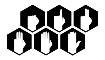 hands counting symbol