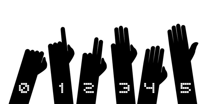 hands counting symbol