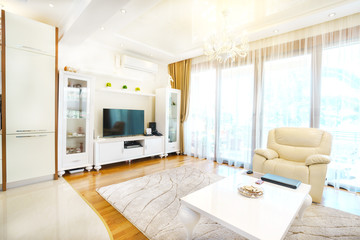 Interior of a living room in a villa