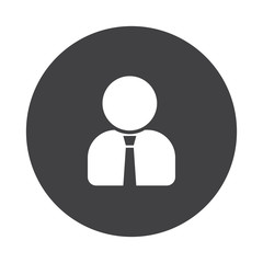 White Rss icon on black button isolated on white