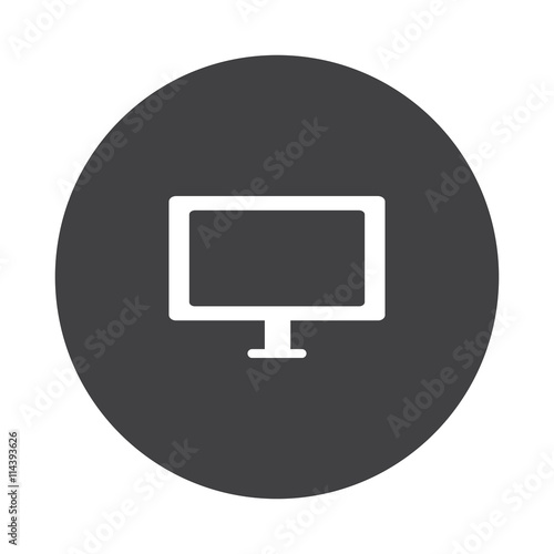 "White Rss icon on black button isolated on white" Stock image and