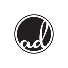 initial letter logo circle with ring