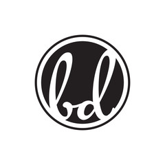 initial letter logo circle with ring