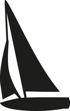 recommend clip art: Sailing boat silhouette