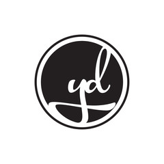 initial letter logo circle with ring