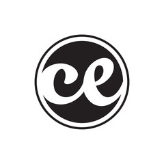 initial letter logo circle with ring