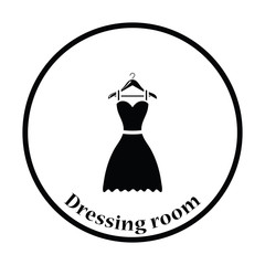 Elegant dress on shoulders icon