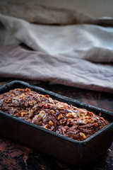 Banana Loaf with Nutella and Hazelnuts