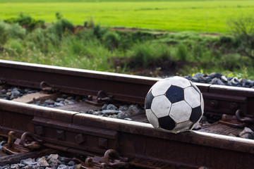 Football old railway rural.
