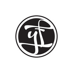 initial letter logo circle with ring