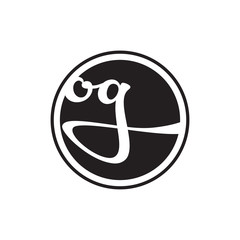 initial letter logo circle with ring