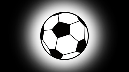 Fototapeta premium football logo, soccer logo on white background : black and white tone