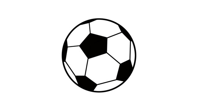 football logo, soccer logo on white background : black and white tone