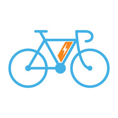 Fototapeta premium electro bicycle bike e-bike icon on white background
