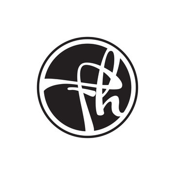 initial letter logo circle with ring