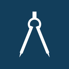 compass divider icon on color background