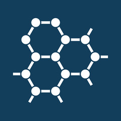 molecule science education icon on color background