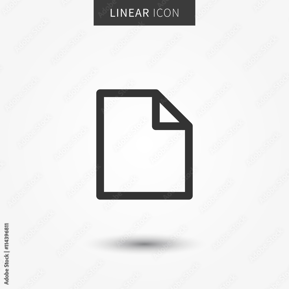 Poster blank file icon vector illustration. isolated blank document line symbol. documents linear icon. pap