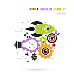 Business Start up icon concept.Light bulb icon 