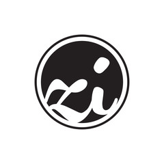 initial letter logo circle with ring