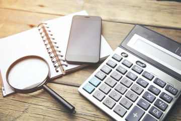 working items on table