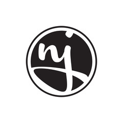 initial letter logo circle with ring