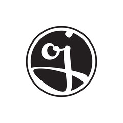 initial letter logo circle with ring