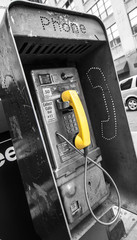 PAYPHONE IN DOWNTOWN MANHATTAN NEW YORK CITY