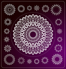 set of mandala illustration in vector format for various use