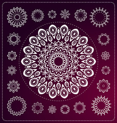 set of mandala illustration in vector format for various use
