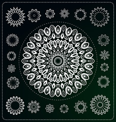 set of mandala illustration in vector format for various use
