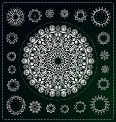 set of mandala illustration in vector format for various use