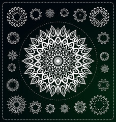 set of mandala illustration in vector format for various use