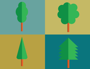 Trees icon vector illustrator