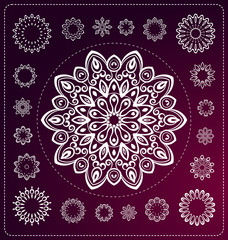 set of mandala illustration in vector format for various use